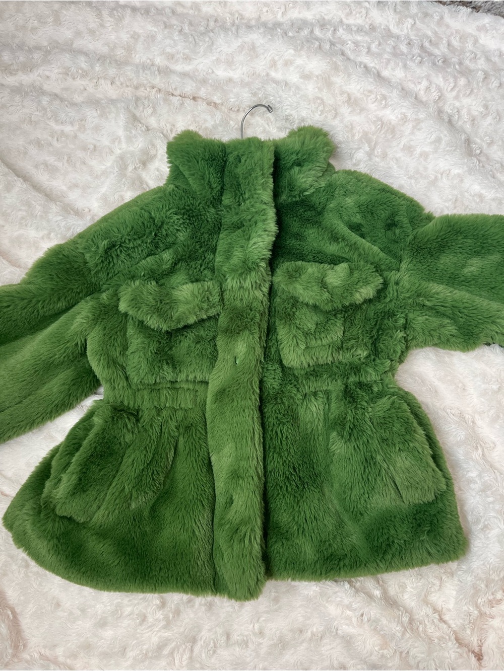 Scoop Girls Faux Fur Jacket with Cinched Waist - Picture 3 of 9